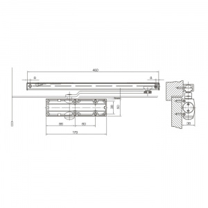 Чертёж Дверной доводчик DOORLOCK DL100S size 3 - серебро 
